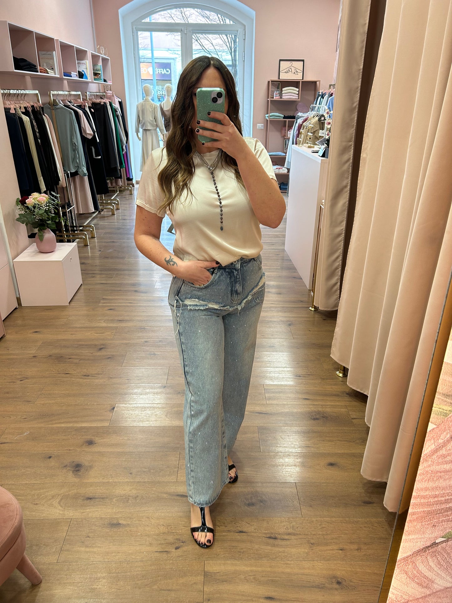 Jeans Strappi e Swarovski