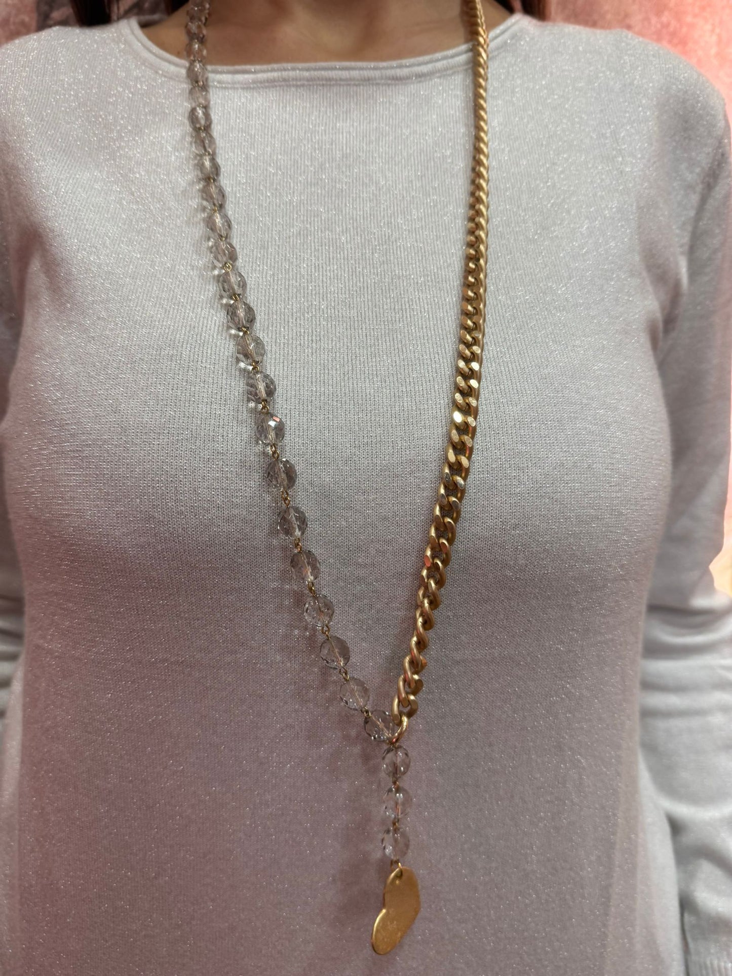 Francesca Oro Nude Cristallo Cuore