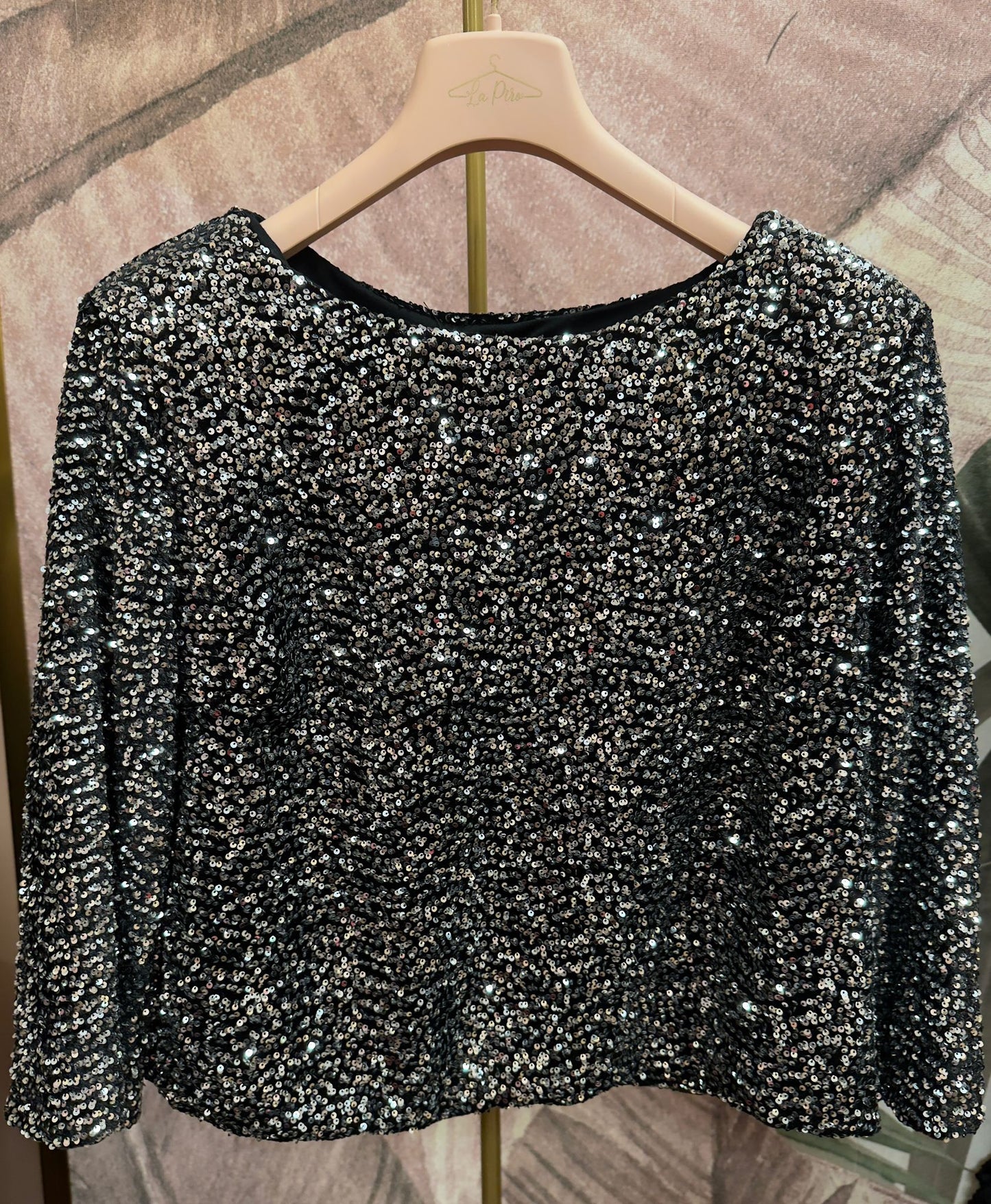 Maglia Crop Paillettes
