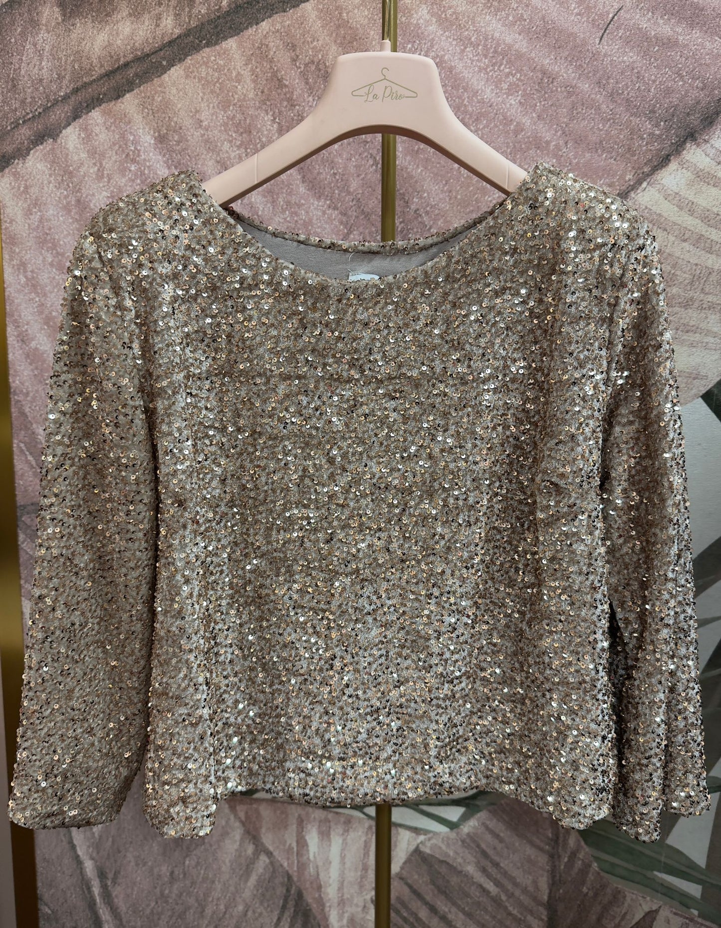 Maglia Crop Paillettes