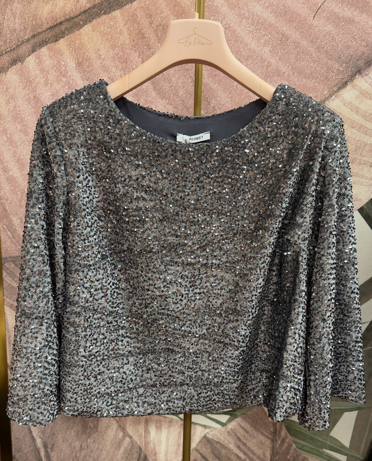 Maglia Crop Paillettes