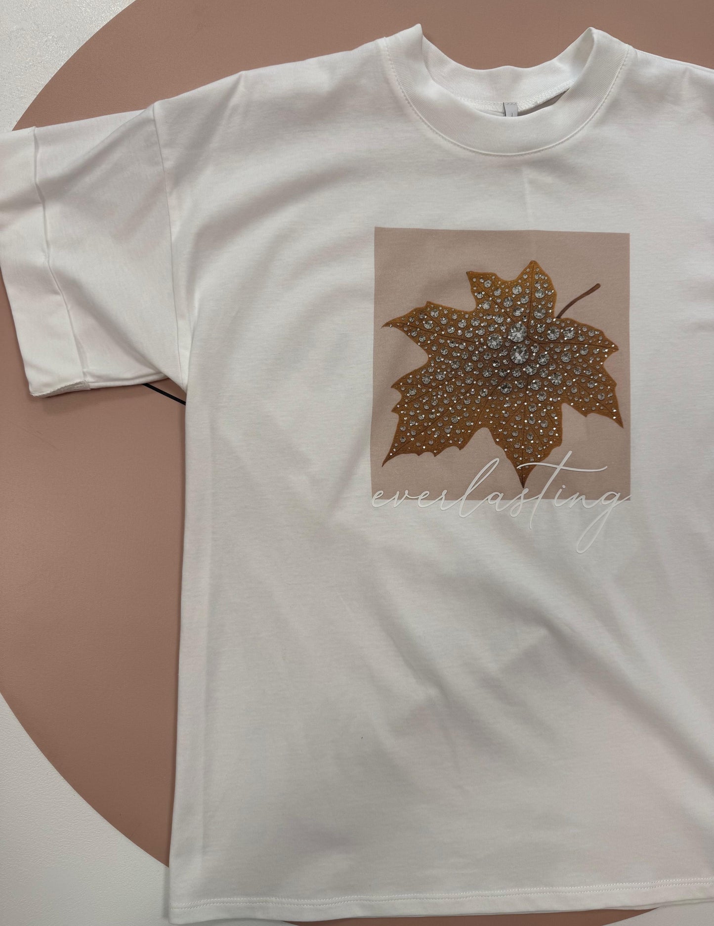 T-shirt Foglia Strass