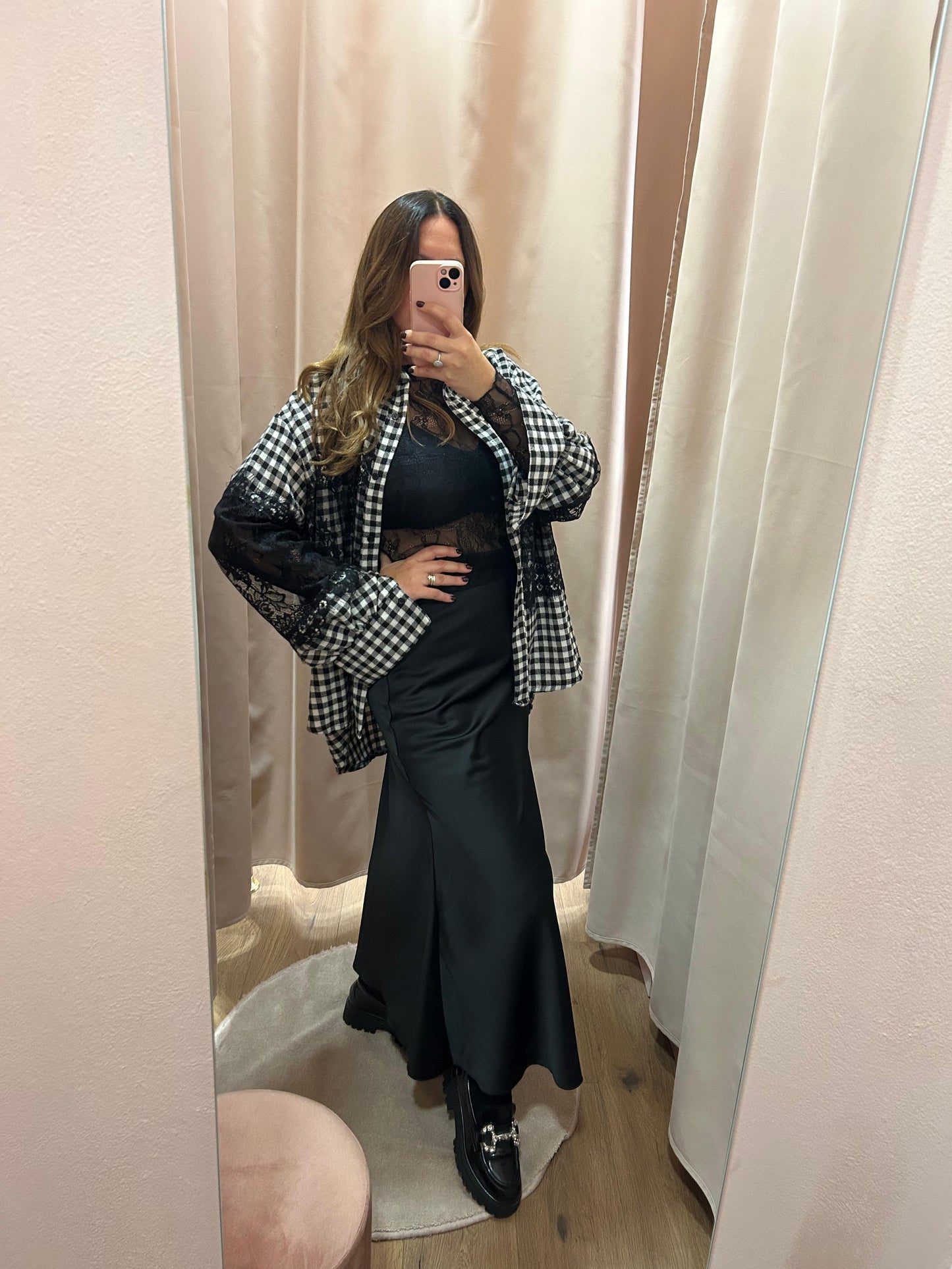 Camicione Quadri e Pizzo