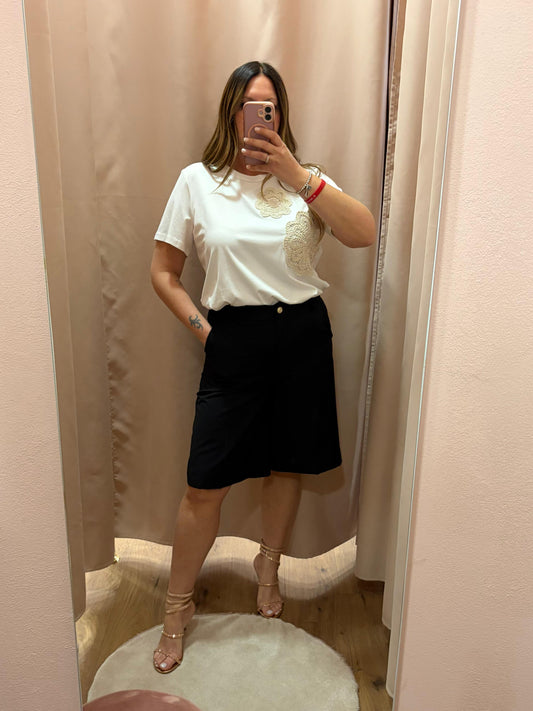 T-Shirt Fiori Macramè