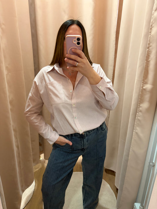 Camicia millerighe Rosa