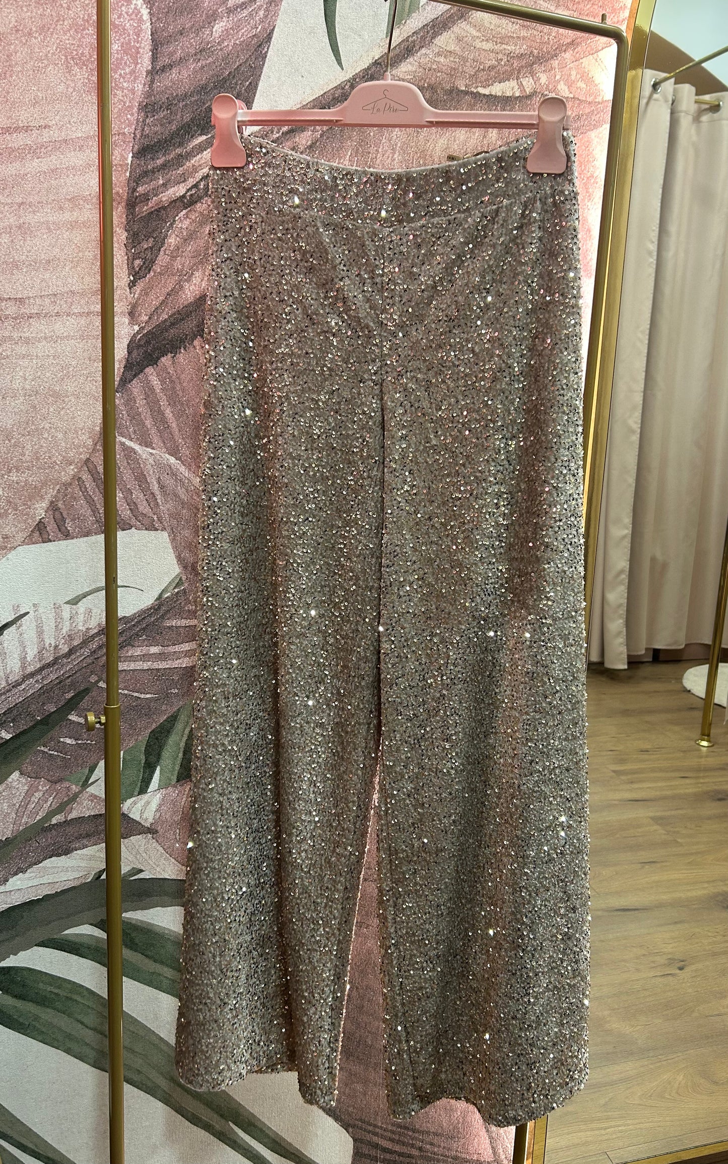 Pantalone Paillettes con elastico in vita