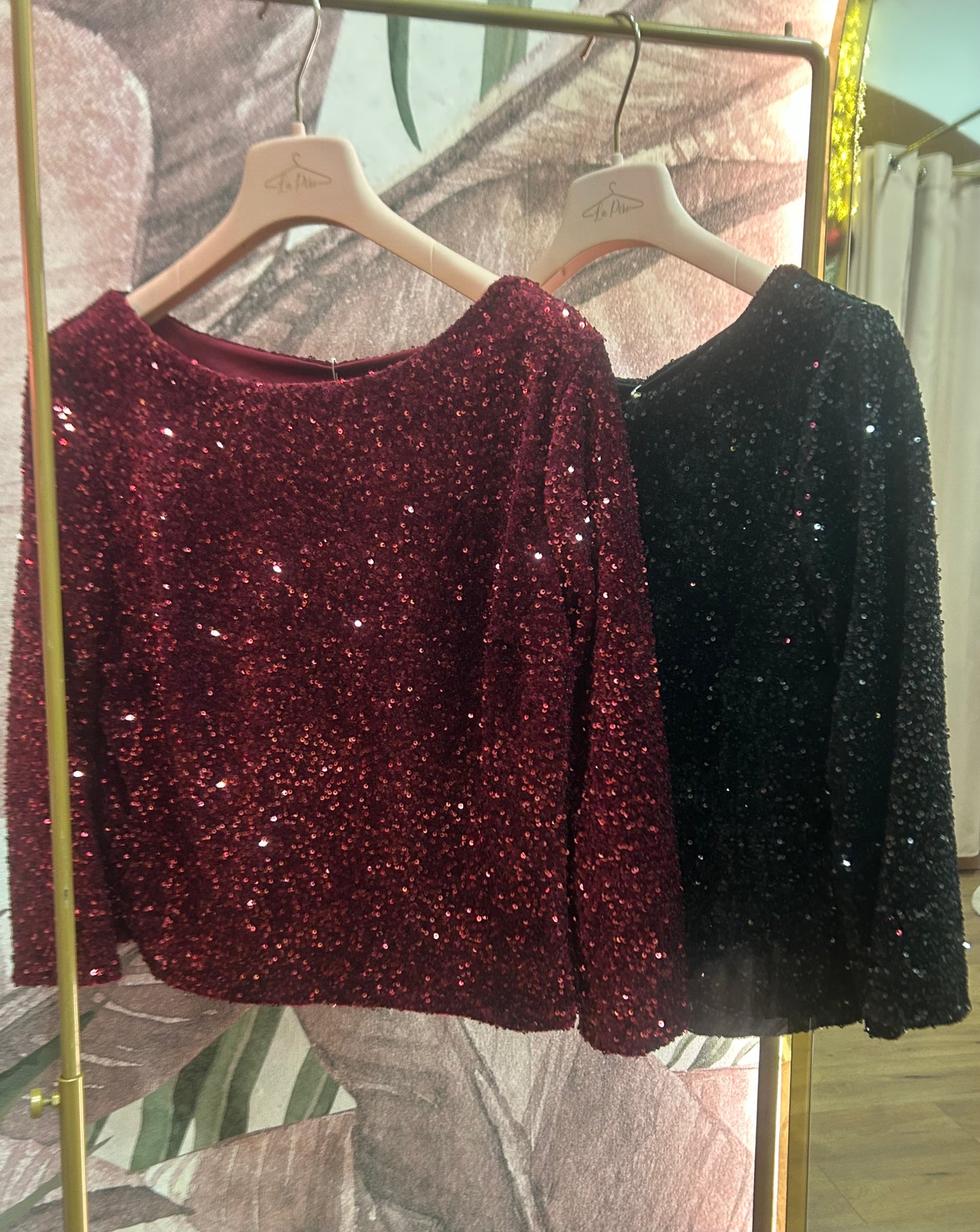 Blusa Crop Paillettes