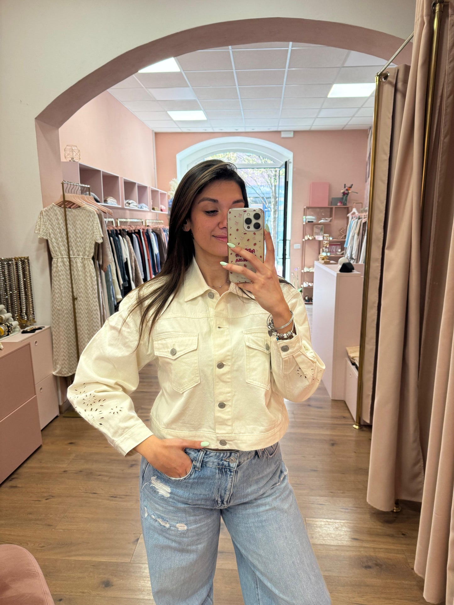 Giacca Jeans White