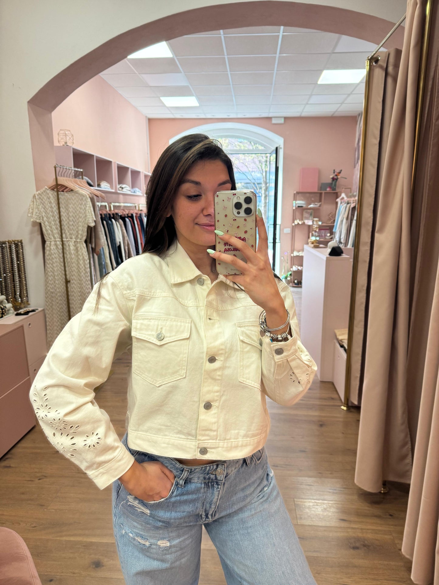 Giacca Jeans White