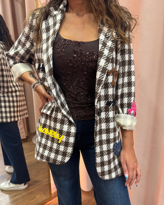 Giacca Patch Quadrotti