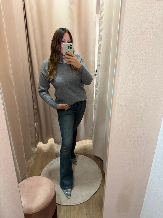 Jeans elasticizzato a zampetta