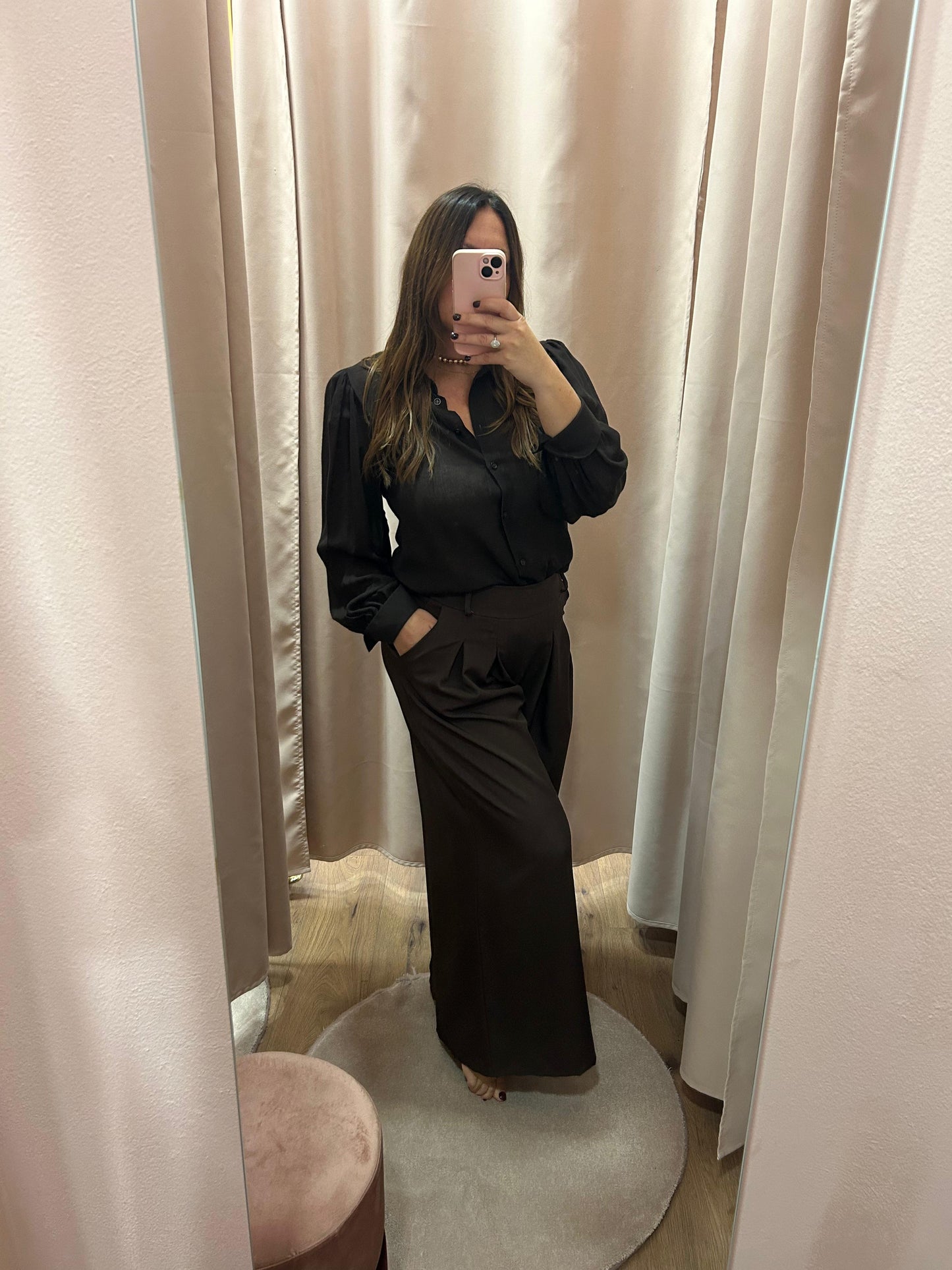 Pantalone Palazzo con elastico in vita