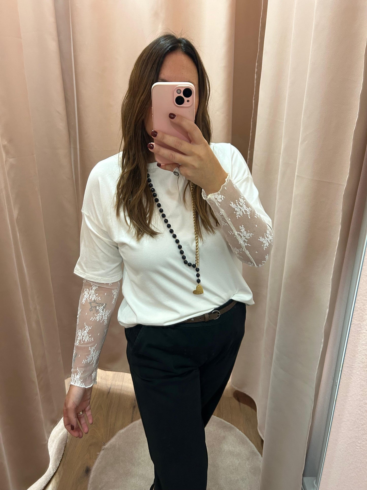 T-shirt Manica Pizzo