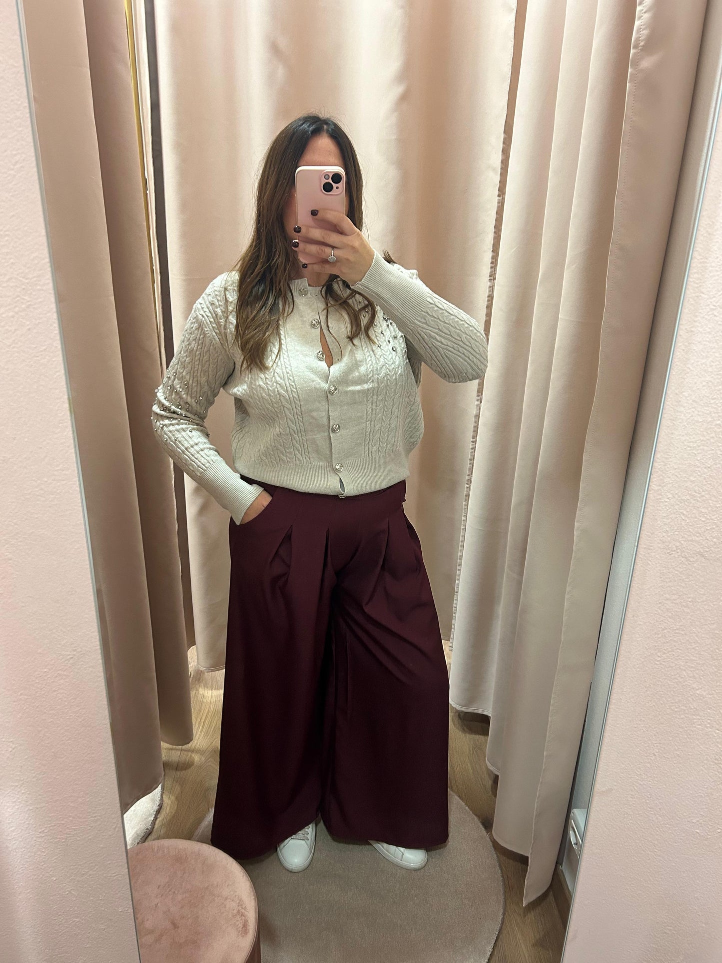 Pantalone Palazzo con elastico in vita