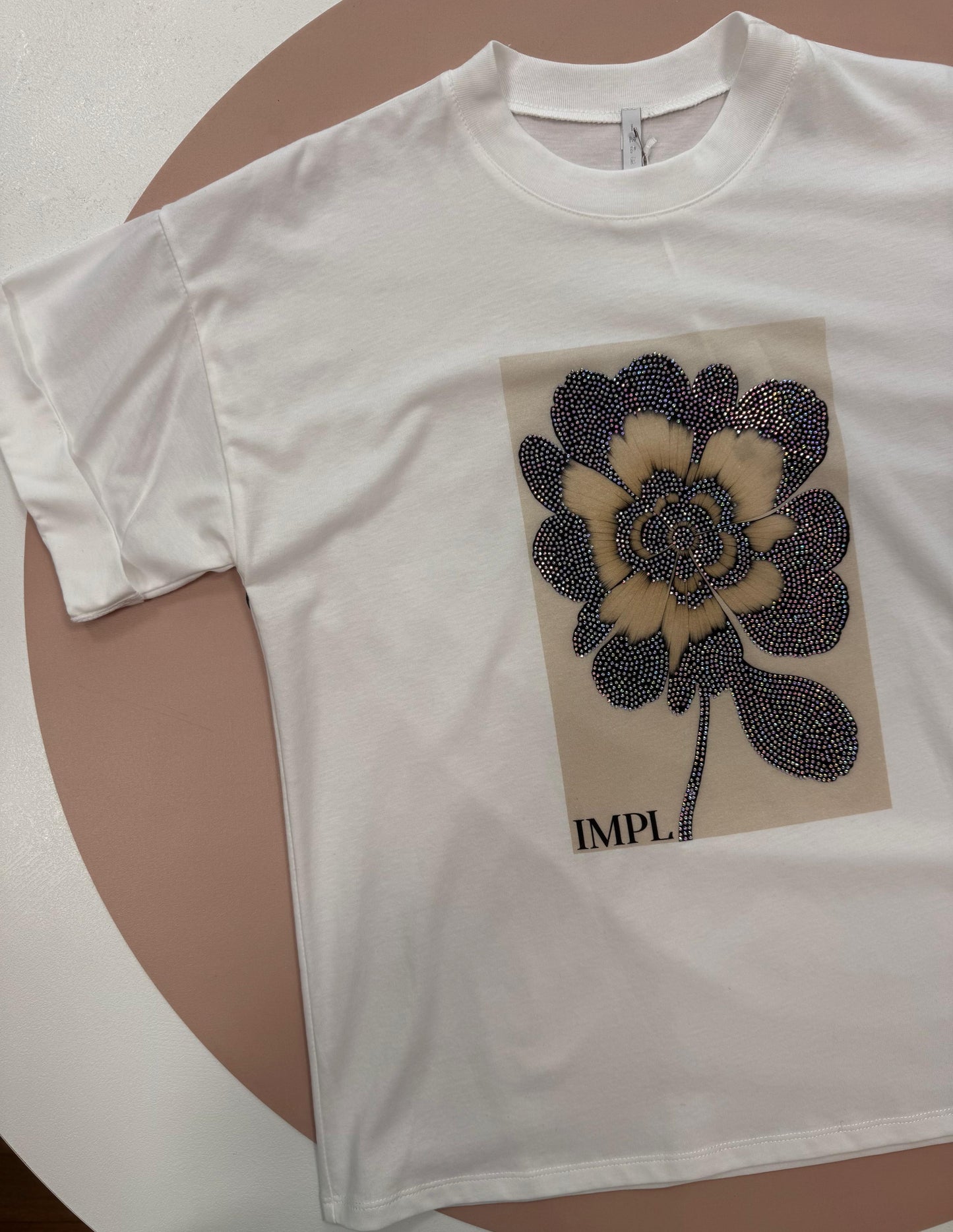 T-shirt Fiore strass