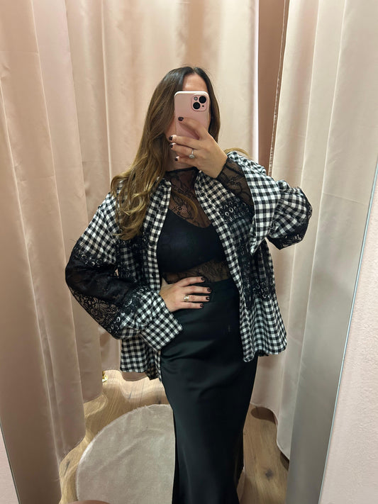 Camicione Quadri e Pizzo