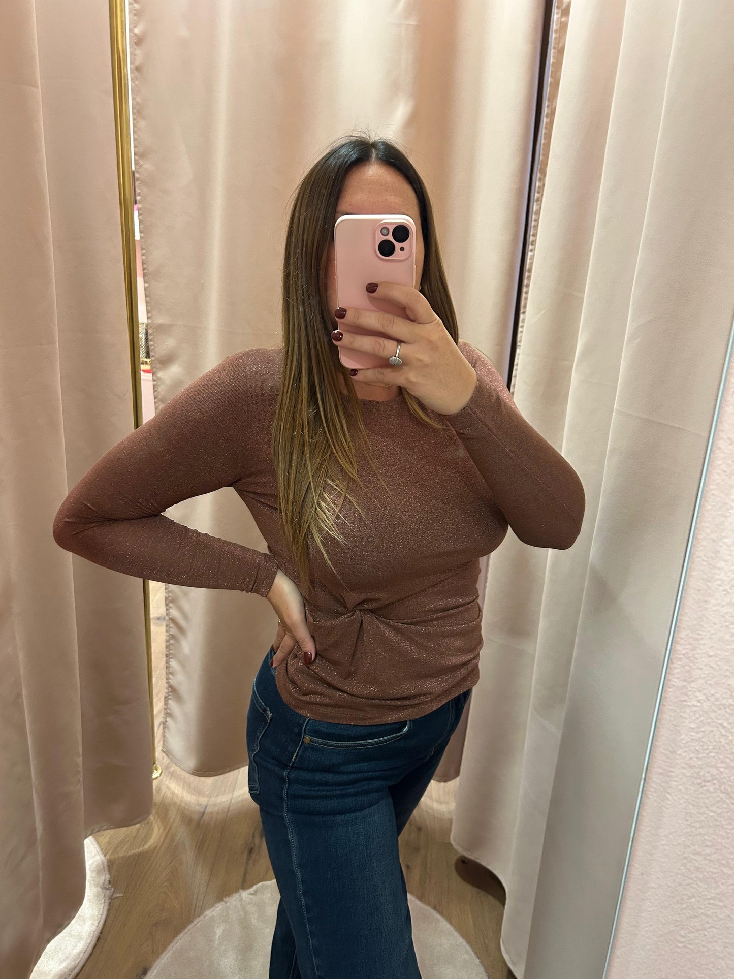 Maglia Lurex Drappeggio