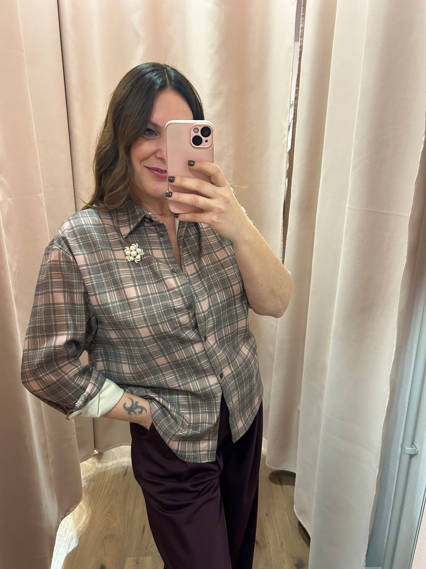 Camicia over Check RosaPiro