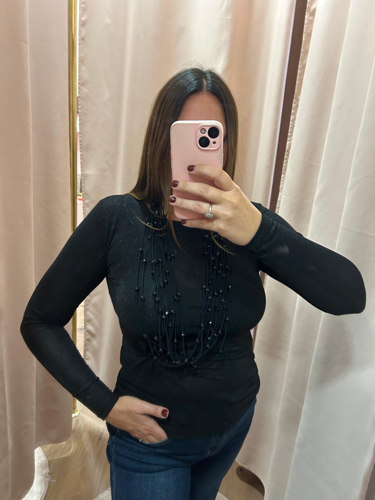 Maglia Lurex Drappeggio