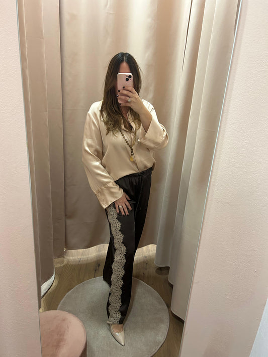 Pantalone Romantico Pizzo&Raso