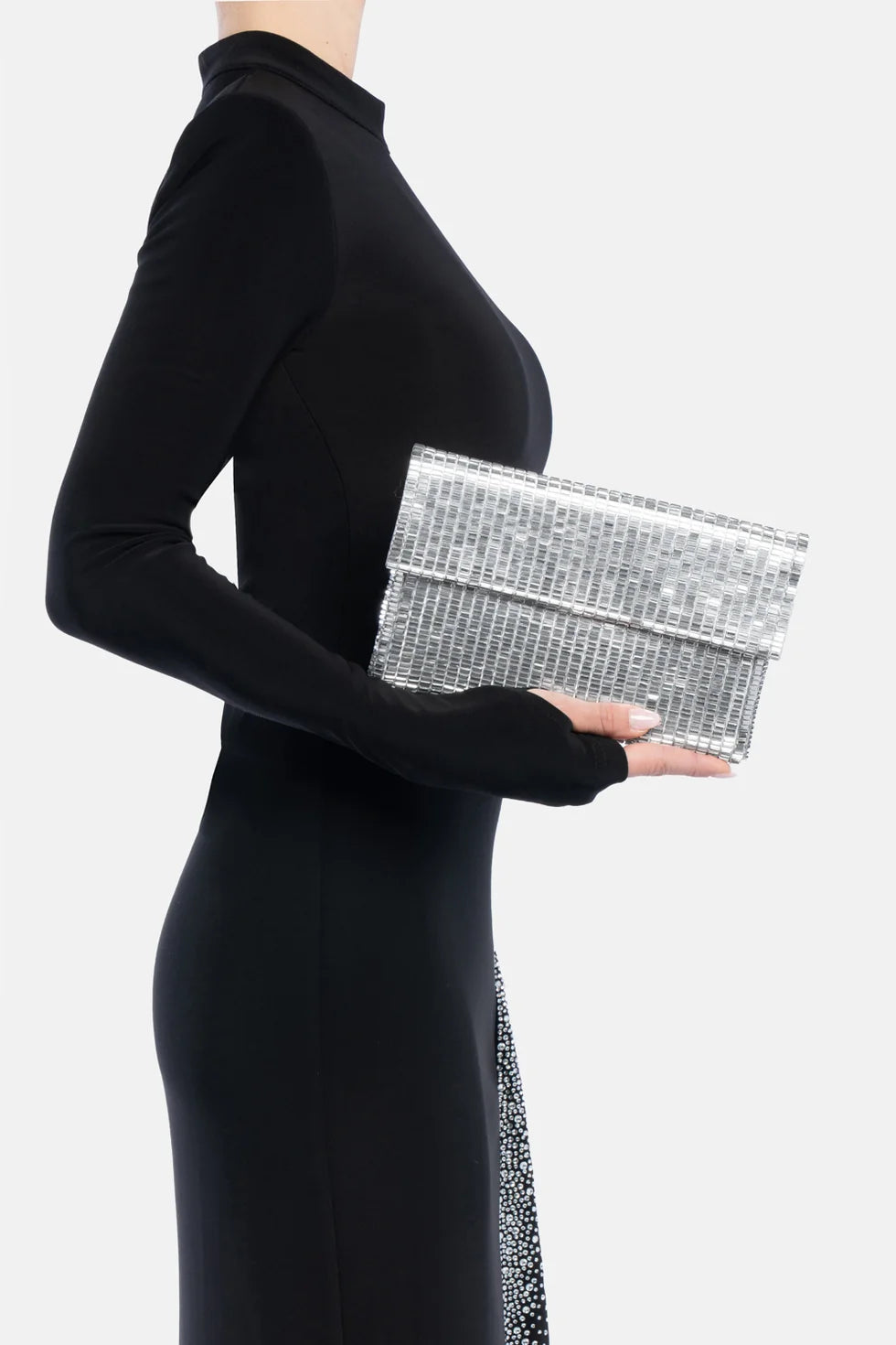Pochette Vega Pixel Argento